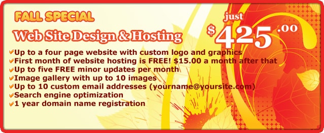 fall website design special