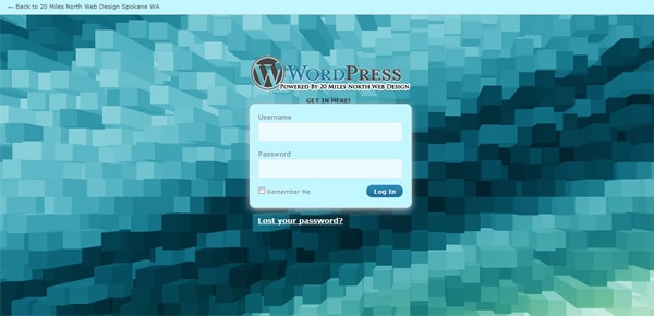 WordPress Login Screen